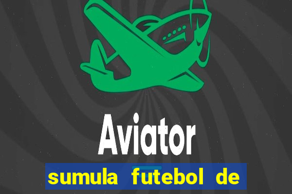 sumula futebol de campo word